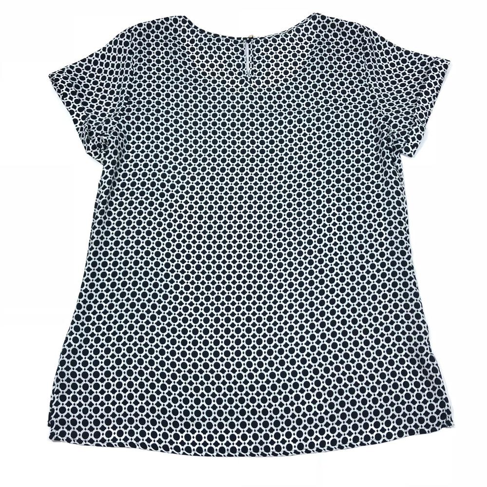 Banana Republic Black & White Geometric Sleeve Top - Picture 4 of 4